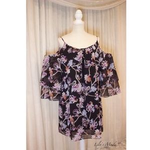 WHBM | Cold-Shoulder Floral Dress